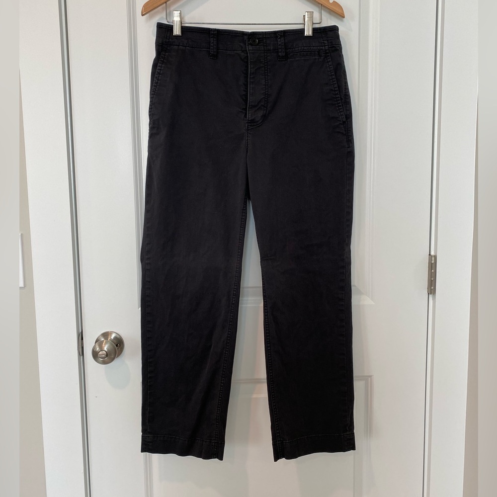 Everlane Wide Leg Crop Pants size 6 Black
